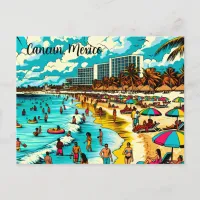 Cancun, Mexico with a Pop Art Vibe Postcard