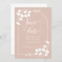 Natural Chic Wedding Save the Date Announcement