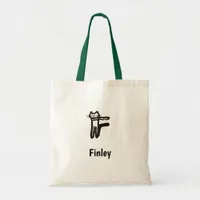 Tote Bag - Cat Letter F with Name 