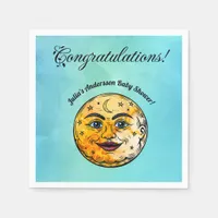 Over the Moon Baby Shower Celebration Napkins