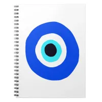 Evil Eye Blue White Modern Greek Symbol Design Notebook