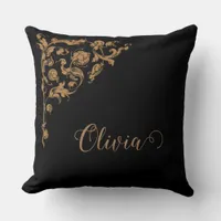 Romantic, Vintage, Antique Personalized Throw Pillow