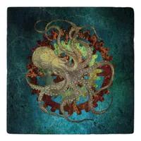 Steampunk Octopus & Clockwork Gears Trivet