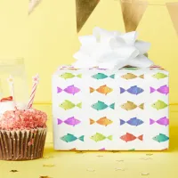 Cute colorful sea fish  wrapping paper