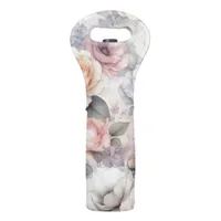 Elegant Rose Blossoms Wine Bag