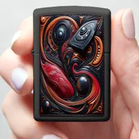 Mysterious Alien Encounter in a Cosmic Landscape Zippo Lighter