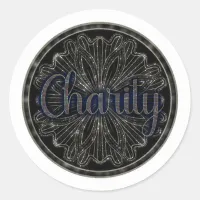 Virtue Charity Mandala Classic Round Sticker