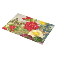 Vintage Flower Bouquet with Butterflies Placemat