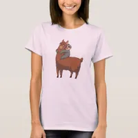 A Sloth Riding a Llama T-Shirt