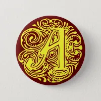 Monarchia Yellow "A" Pinback Button