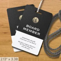 Customizable Board Member Lanyard with Logo Badge