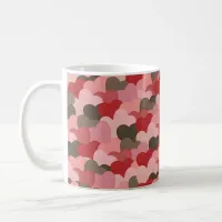 Rustic Valentines Day Paper Hearts Pattern Coffee Mug