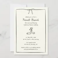 Wedding Farewell Brunch Timeless Hand Drawn Invitation