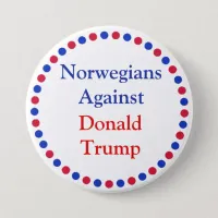 Norwegians Against Donald Trump Button