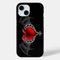 Goth Heart with Bat Wings iPhone 7 Case