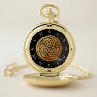 Triple Celtic Swirl Mandala Pocket Watch