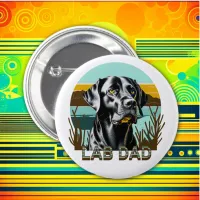 Black Labrador Retriever | Lab Dad Button