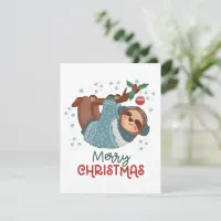 Lazy Sloth Christmas Card