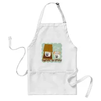 Cute Marshmallow Smores Saying Adult Apron