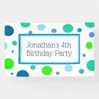 Personalized Little Boy's Blue Birthday Banner