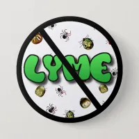 Anti Lyme Disease Awareness Ribbons Ticks Button