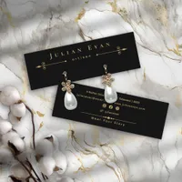 Celestial Black Gold Jewelry Earring Display Mini Business Card