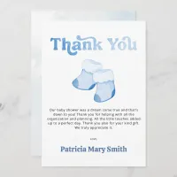 Blue Booties Boy Baby Shower Thank You Card