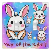 Cute Kawaii Chinese Zodiac Year of the Rabbit | Light Switch Cover