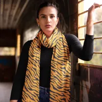 Tiger Animal Print Pattern Scarf