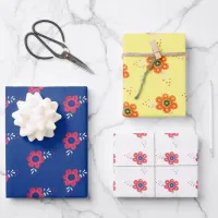 Romantic Blossoms Gift Wrap Trio