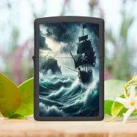 Pirate Ship In A Storm Zippo Lighter