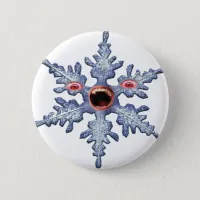 Funny Winter Snowflake Zombie Pinback Button