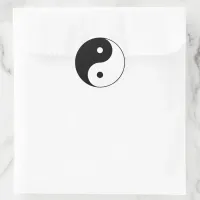 Black and White Yin and Yang Classic Round Sticker