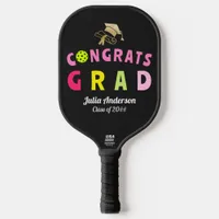 Colorful Modern 2024 Graduation Congrats GRAD Pickleball Paddle