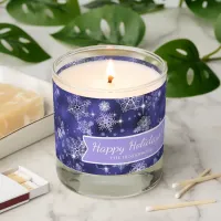 Prettiest Snowflakes Pattern Violet ID846 Scented Candle