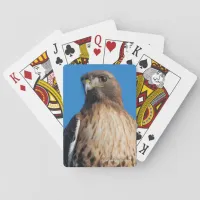 Magnificent Red-Tailed Hawk in the Sun Playing Cards