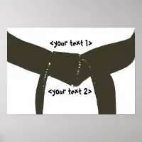 Martial Arts Brown Belt Poster