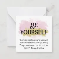 *~* BE YOURSELF AP62 Coelho  Flat Note Card