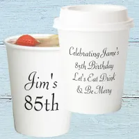 Simple Happy 85th Birthday Party  Paper Cups