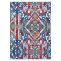 Patriotic Red, White and Blue Stars and Stripes  Tablecloth