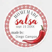 Homemade Salsa Hot Jalapeno Mexican Sauce Canning Labels