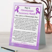 May is Fibromyalgia Awareness Month Table Tent Sign