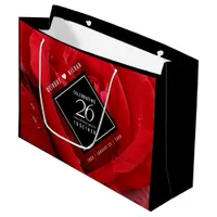 Elegant 26th Rose Wedding Anniversary Large Gift Bag