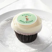 Sweet Little One on the Way Green Baby Shower Edible Frosting Rounds