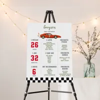 2nd Birthday Milestone Race Car Boy Foam Board