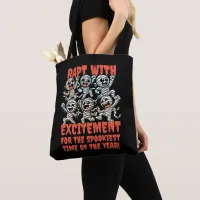 Funny Dancing Mummies Rapt with Excitement Tote Bag