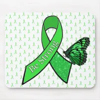 "Be Strong" Butterfly Lyme Awareness Ribbon Mouse Pad