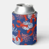 Lobster Boil Party Red White and Blue Seafood Can Cooler