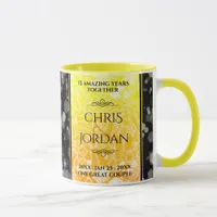 Elegant 13th Citrine Wedding Anniversary Mug