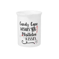 candy cane wishes and mistletoe kisses beverage pitcher